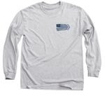 F/A-18 Carrier - Jet Flag Front, a Sport Grey Classic Long Sleeve Tee (back-view)