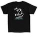 Powered By Connection, a Black Classic Unisex Tee (back-view)