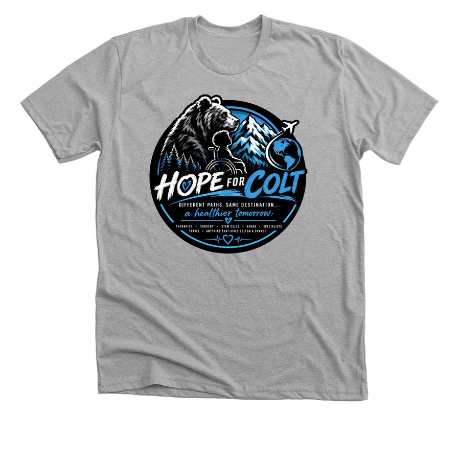 Hope for Colt, a Athletic Heather Premium Unisex Tee