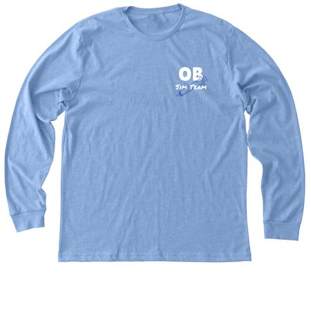 Sim Team Shirt - Surgical Gown Blue, a Heather Carolina Blue Premium Long Sleeve Tee