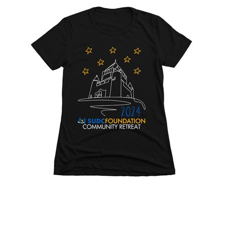 Family Retreat 2024, a Black Women's Slim Fit Tee