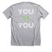 You vs You, a Athletic Heather Premium Unisex Tee (back-view)
