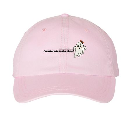 Just a Ghost Edition, a Pink Printed Pigment Dye Baseball Cap
