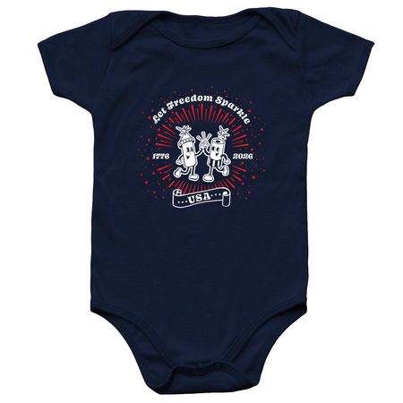 Let Freedom Sparkle! Infant Onesie, a Navy Infant Onesie