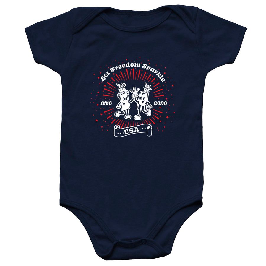 Let Freedom Sparkle! Infant Onesie, a Navy Infant Onesie