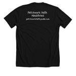 Daughter of the King, a Solid Black Blend Premium Unisex Tee (back-view)
