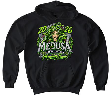 Medusa Swag shirt, a Black Softstyle Youth Pullover Hoodie