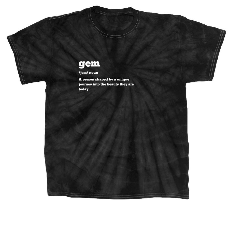 Gem Collection, a Black Classic Tie Dye Tee