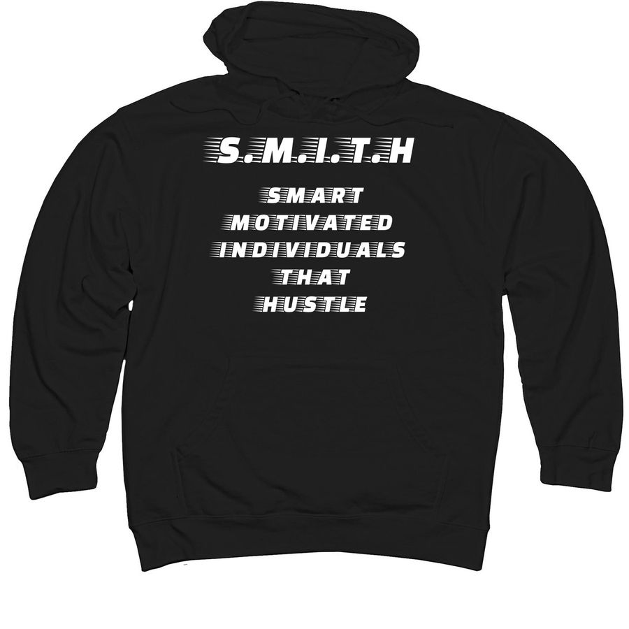 S.M.I.T.H, a Black Midweight Pullover Hoodie