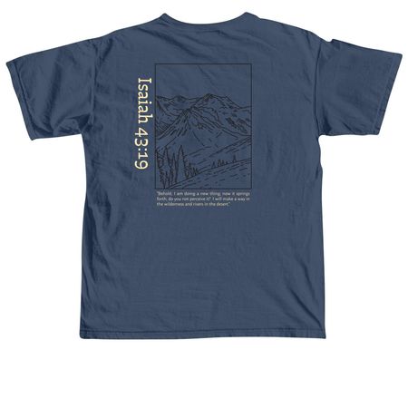 The Wilderness Club, a Midnight Comfort Colors Unisex Tee (back-view)