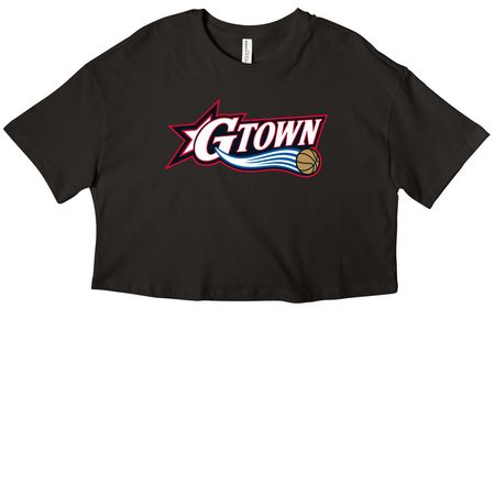 GTown Swoosh Shirt, a Black Women?s Cropped Cotton Tee