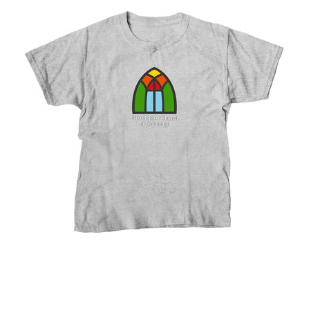 Church Logo with Text, a Sport Grey Youth Unisex Tee