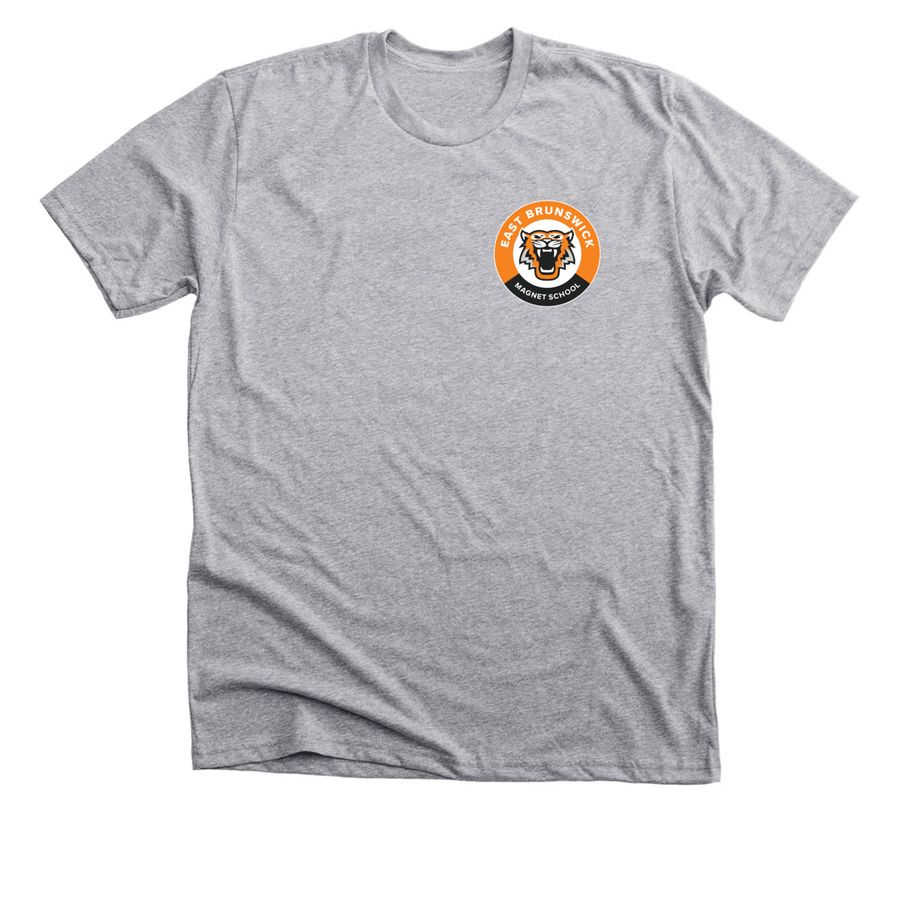 School Logo, a Athletic Heather Premium Unisex Tee