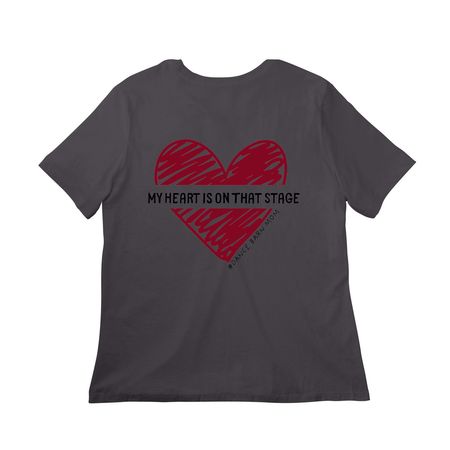 Dance Mom Shirt, a Dark Grey Women?s Relaxed Cotton Tee (back-view)