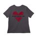Dance Mom Shirt, a Dark Grey Women?s Relaxed Cotton Tee (back-view)