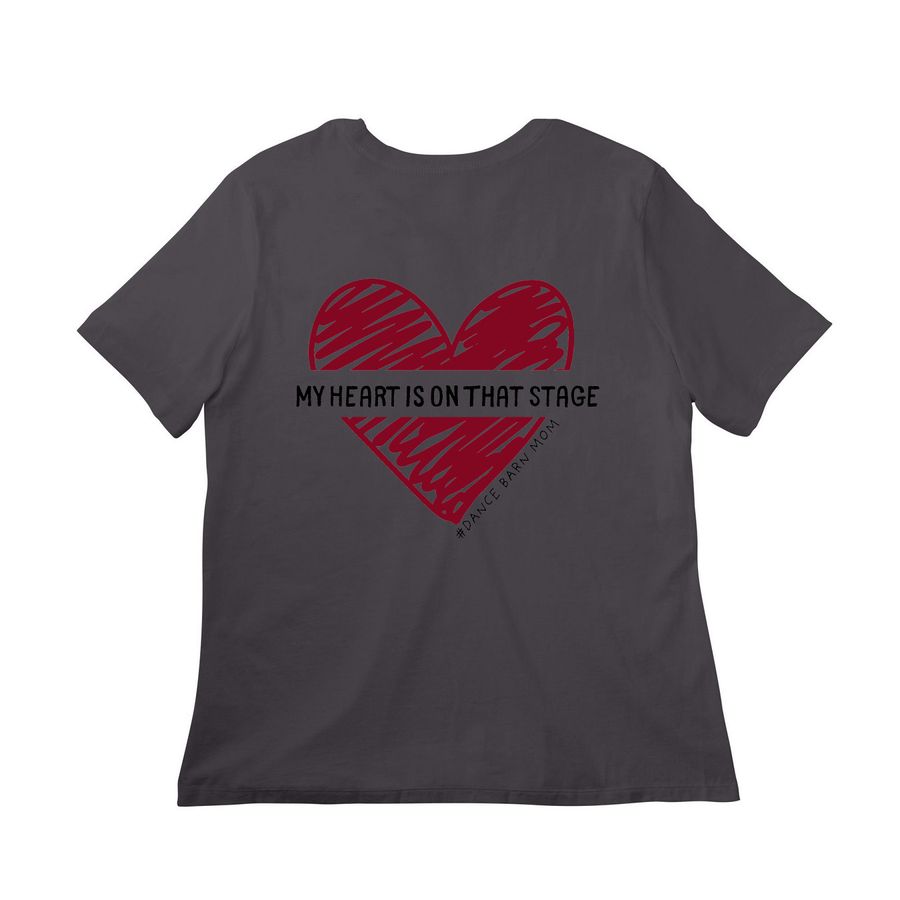 Dance Mom Shirt, a Dark Grey Women?s Relaxed Cotton Tee (back-view)