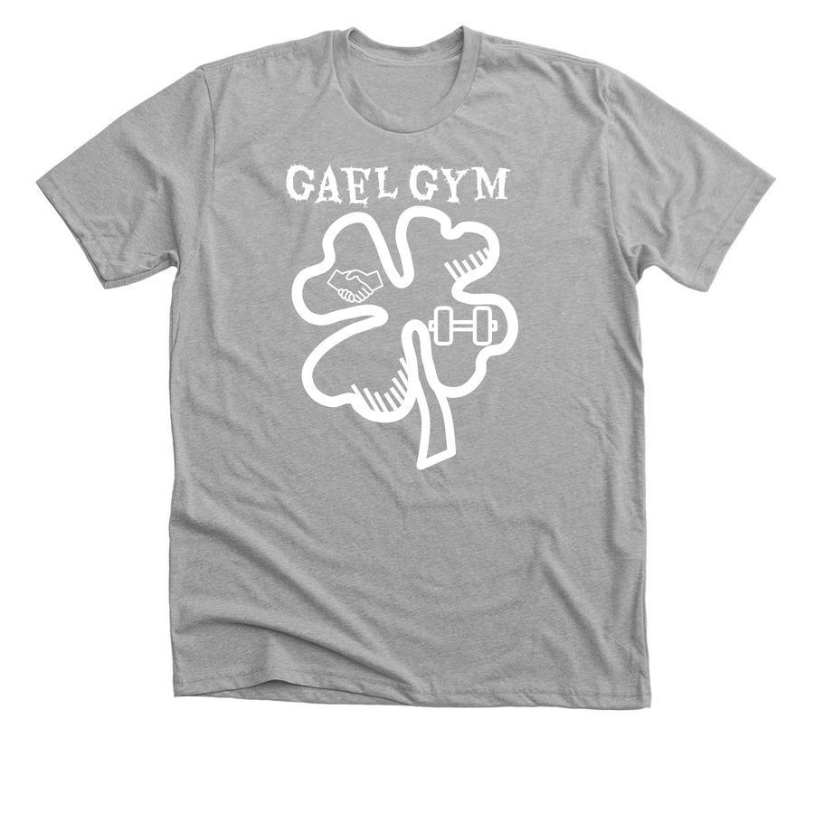 Gael Gym Founding Member Tee, a Athletic Heather Premium Unisex Tee