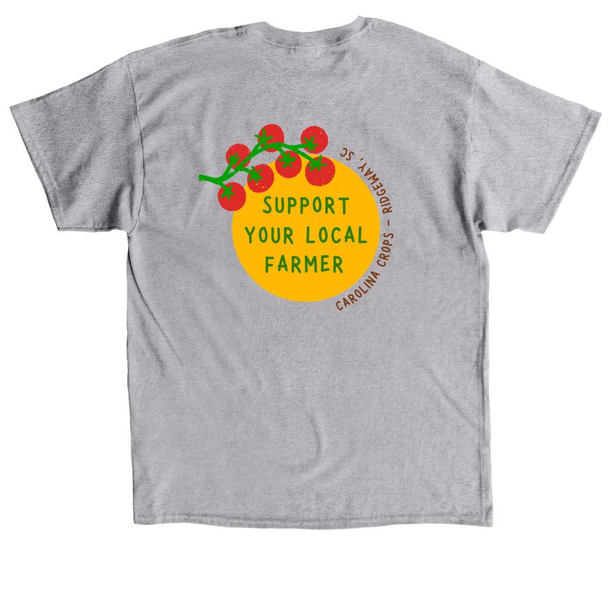 Carolina Crops T-shirts, a Sport Grey Classic Unisex Tee (back-view)