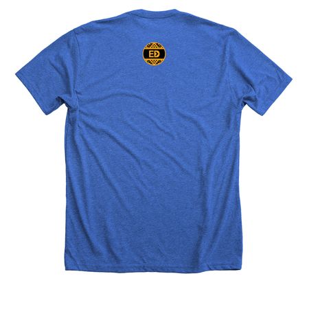 CREED Shirt - Dark, a Heather True Royal Premium Unisex Tee (back-view)