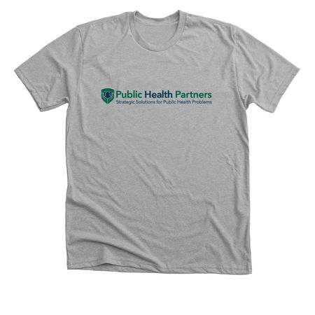 Public Health Partners (color logo), a Athletic Heather Premium Unisex Tee
