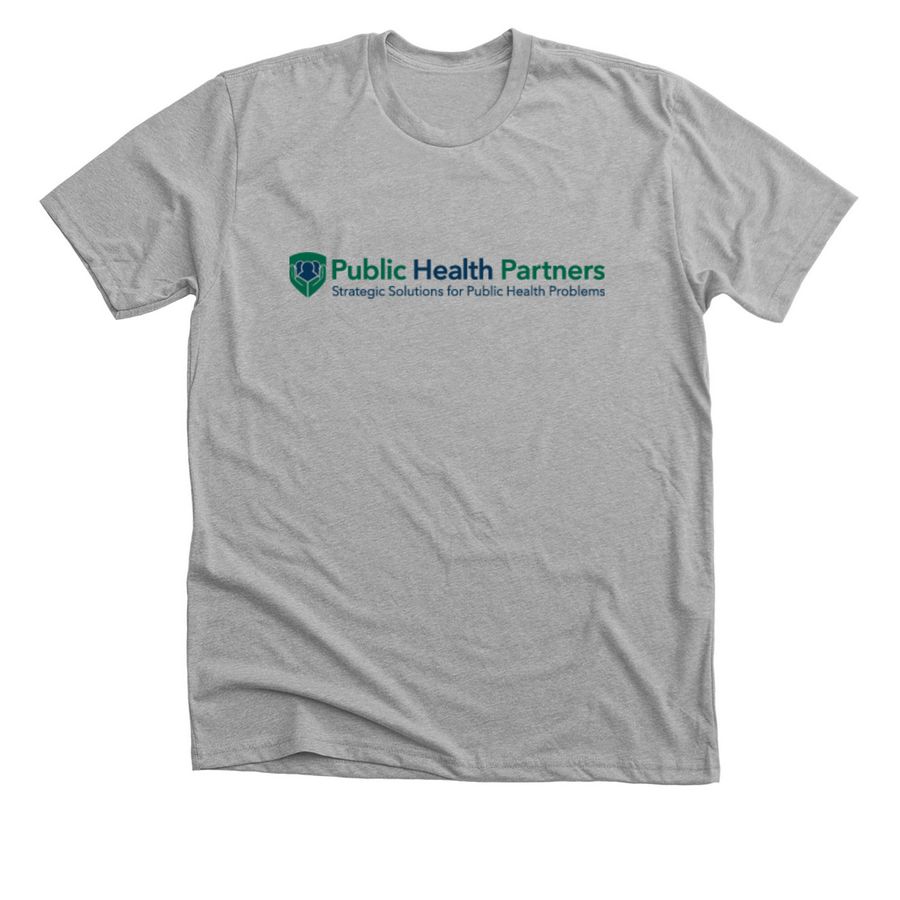 Public Health Partners (color logo), a Athletic Heather Premium Unisex Tee