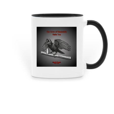 Crow of Bandwidth, a Black Two-Tone Ceramic Mug