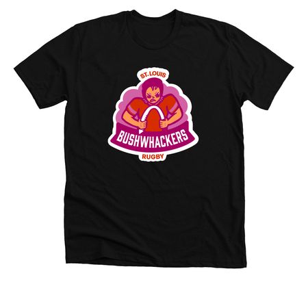bushwhackers logo, a Solid Black Blend Premium Unisex Tee