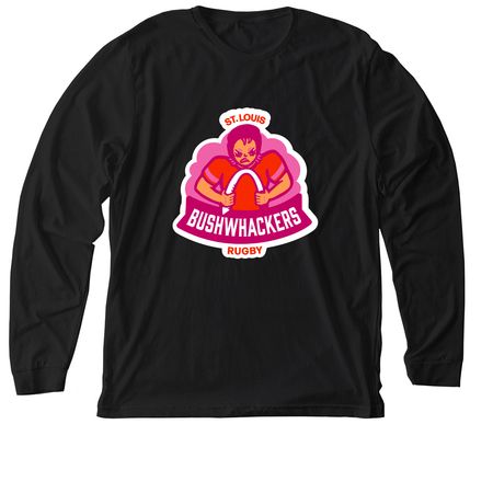 bushwhackers logo, a Solid Black Blend Premium Long Sleeve Tee
