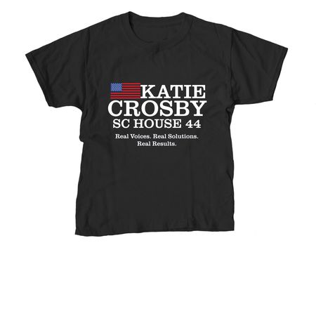 Team Katie Merch, a Black Youth Unisex Tee