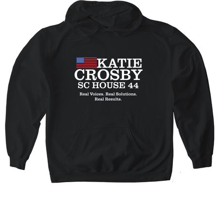 Team Katie Merch, a Black Gildan Softstyle Pullover Hoodie