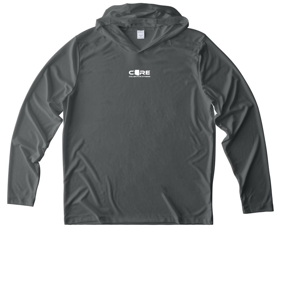 UV Performance, a Dark Smoke Grey UV Performance Long Sleeve Hoodie