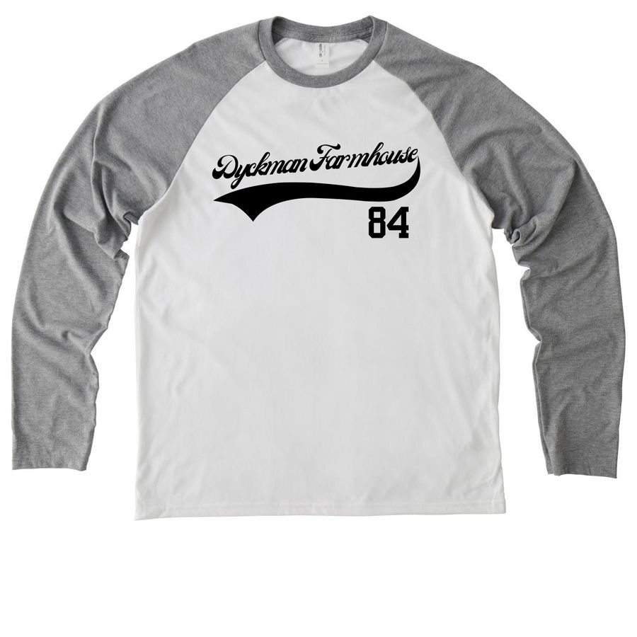 DFM Baseball-Style Apparel, a Aluminum Grey/ Bright White Allmade Eco Triblend Colorblock Raglan Long Sleeve Tee