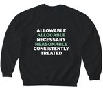 Cost Principles Part 2, a Black Softstyle Crewneck Sweatshirt (back-view)