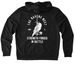 Ravens Nest zip up, a Deep Black Allmade Organic French Terry Zip Up Hoodie (back-view)