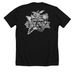 Queering the Field, a Solid Black Blend Premium Unisex Tee (back-view)