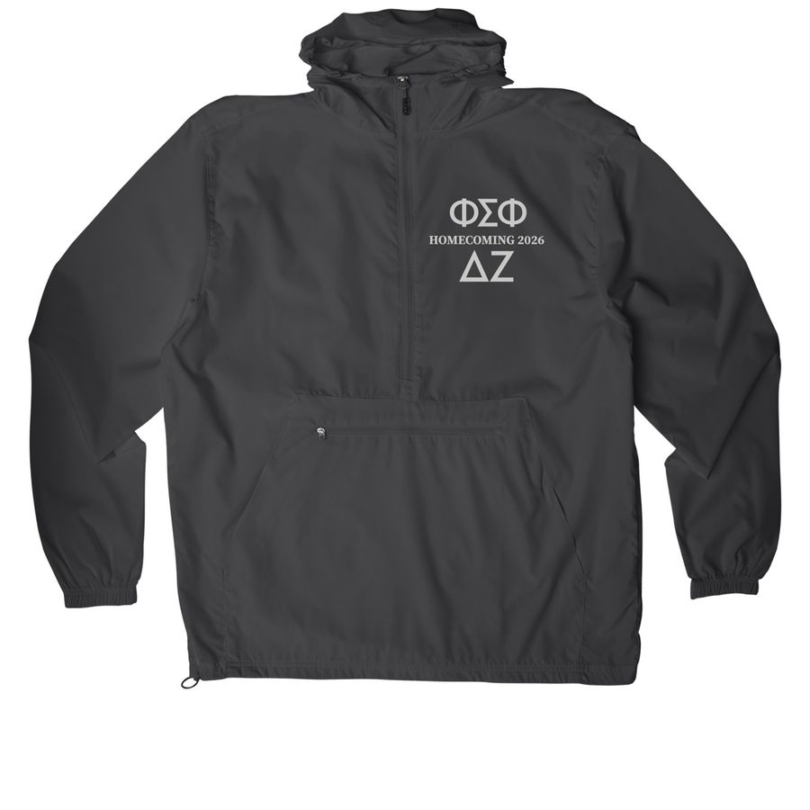 Homecoming Windbreaker, a Graphite Packable Anorak