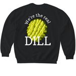 Uni, a Black Softstyle Crewneck Sweatshirt (back-view)