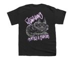 Cat and snake, a Black Youth Unisex Tee (back-view)