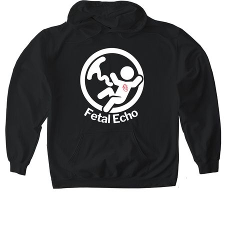 Fetal Echo, a Black Gildan Softstyle Pullover Hoodie