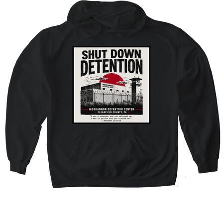 Moshannon Detention Graphic, a Black Gildan Softstyle Pullover Hoodie
