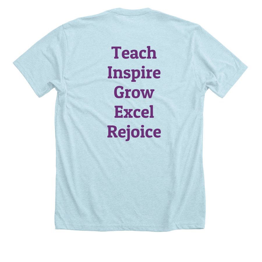 Purple Tiger Durand Collection, a Heather Ice Blue Premium Unisex Tee (back-view)