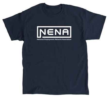 NENA Large Logo Gear, a Navy Classic Unisex Tee