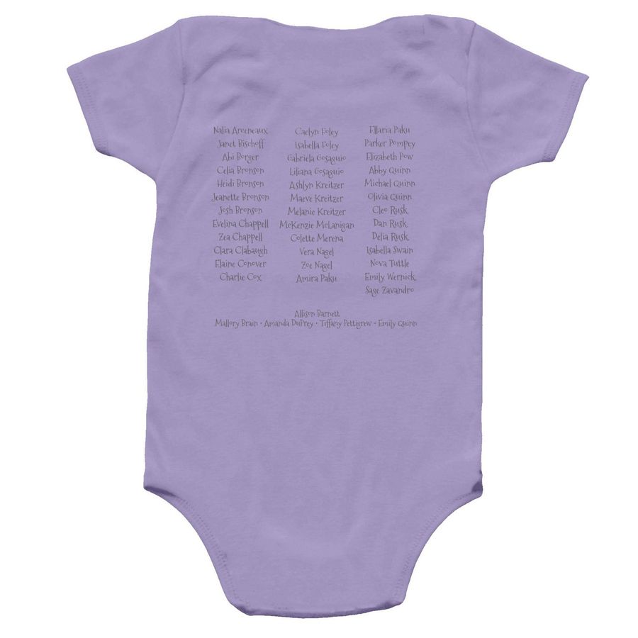 2026 End of Year Performance Gear&nbsp;, a Lavender Infant Onesie (back-view)
