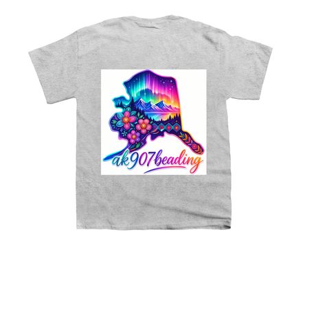 On back logo, a Sport Grey Youth Unisex Tee