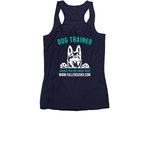 FFK9 Trainers 2025, a Navy Women's Racerback (back-view)