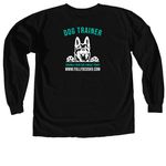 FFK9 Trainers 2025, a Black Comfort Colors Long Sleeve Tee (back-view)