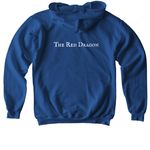 The Red Dragon, a Royal Softstyle Youth Pullover Hoodie (back-view)