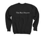 The Red Dragon, a Black Youth Crewneck Sweatshirt (back-view)