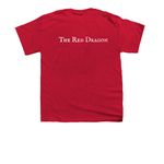 The Red Dragon, a Red Youth Unisex Tee (back-view)