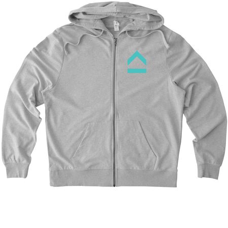 Homebase Long Sleeve and Hoodie, a Granite Grey Heather Allmade Organic French Terry Zip Up Hoodie